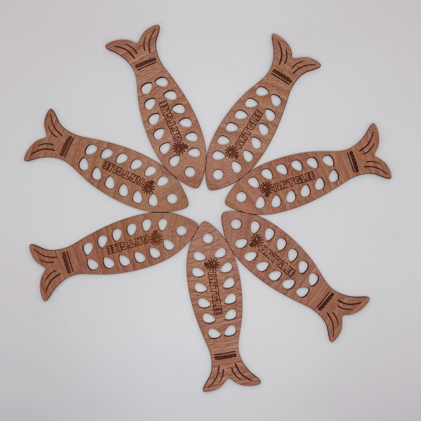 Wooden Fish-Shaped Thread Organizer
