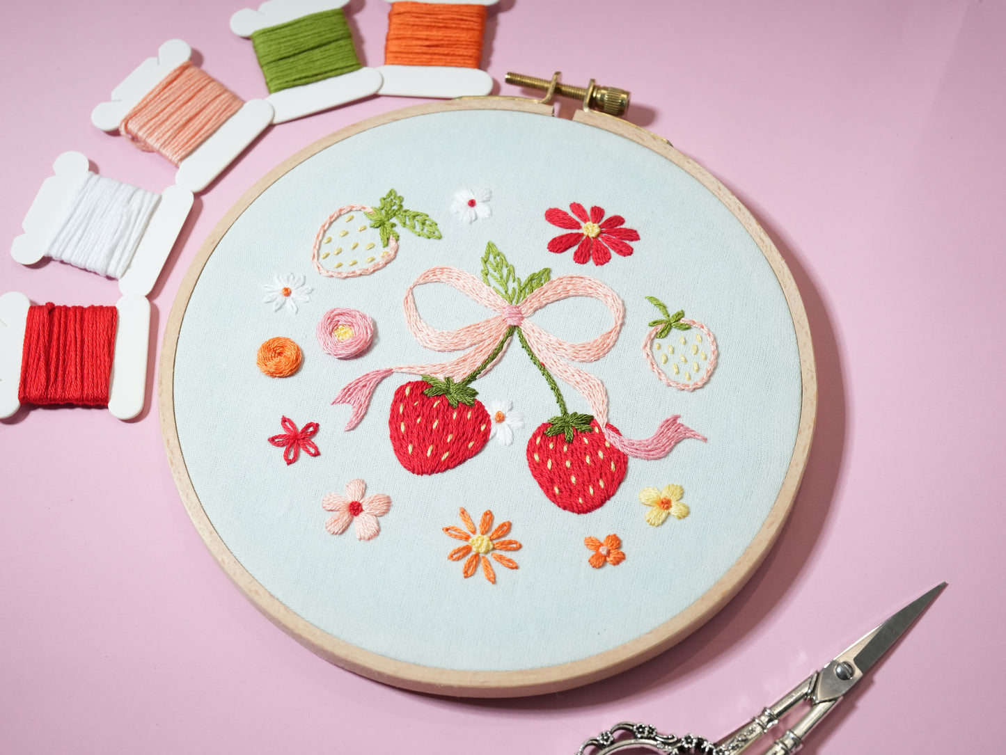 Sweet Strawberry Embroidery Kit