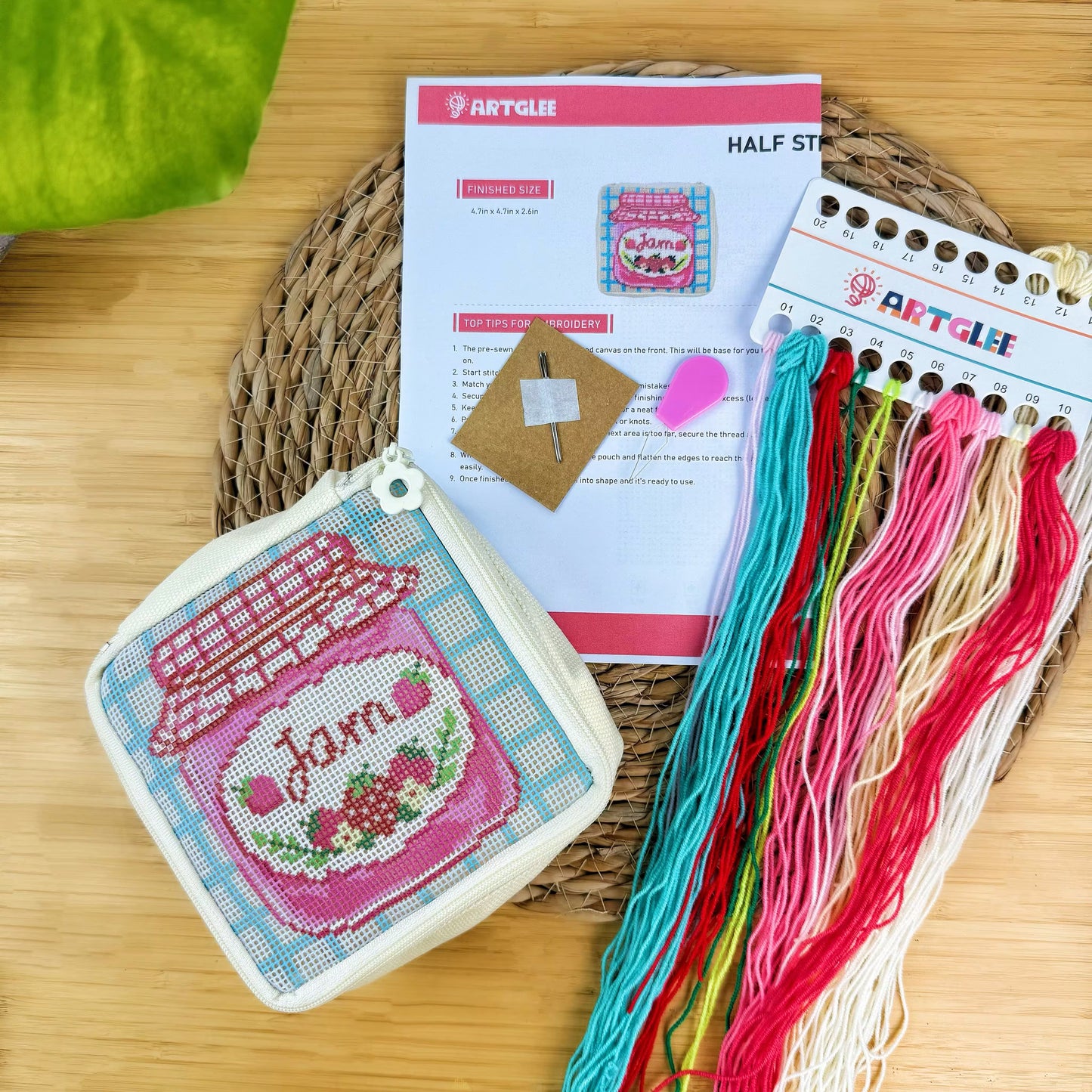 Sweet Strawberry Jam Half-Stitch Kit
