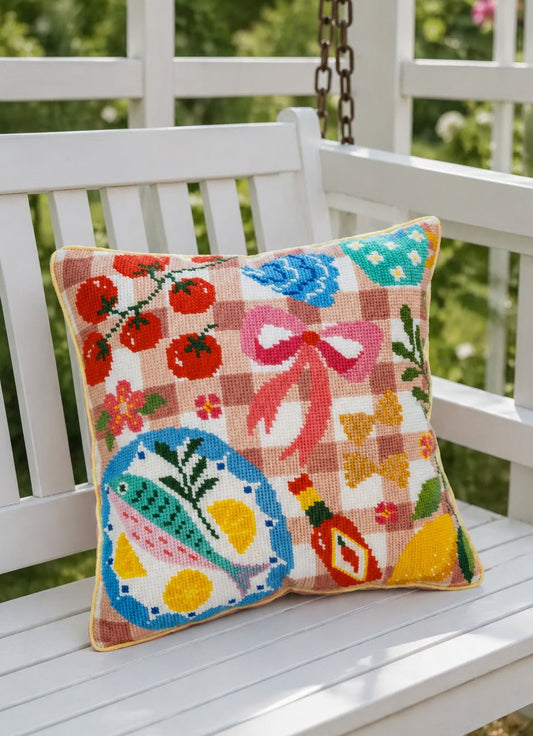 Sunday Picnic Needlepoint Cushion Kit