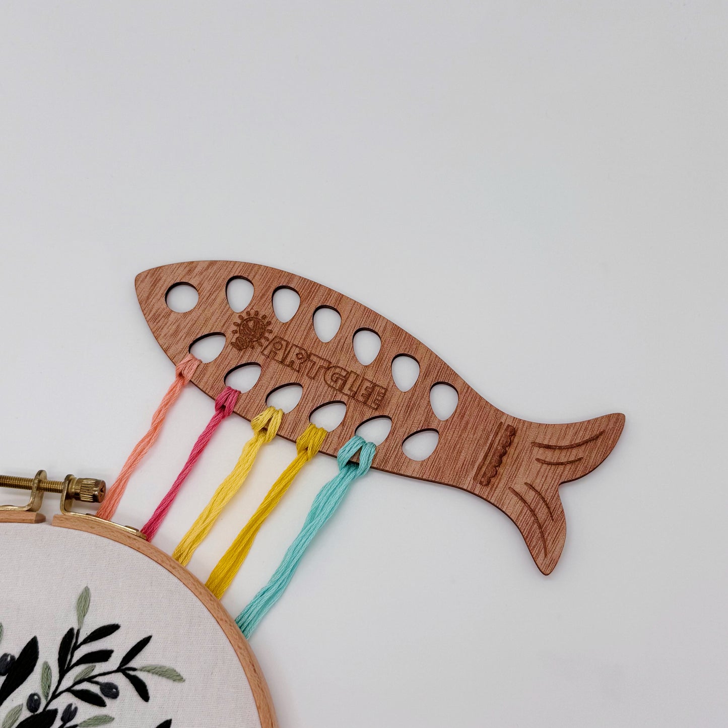 Wooden Fish-Shaped Thread Organizer