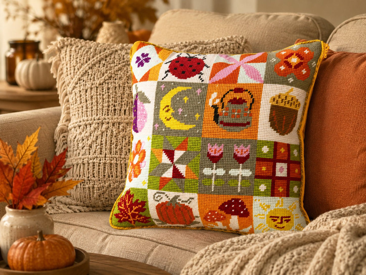 Harvest Stories Needlepoint Cushion Kit