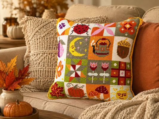 Harvest Stories Needlepoint Cushion Kit