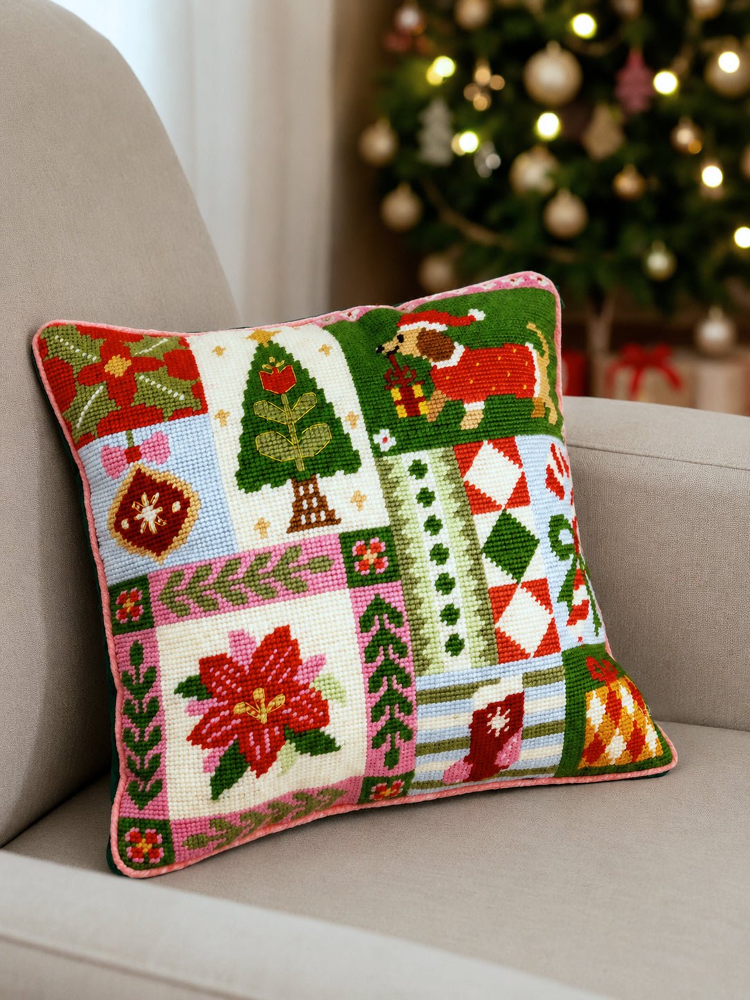 Merry Little Moments Needlepoint Cushion Kit