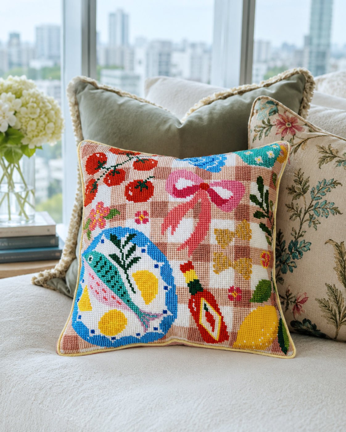 Sunday Picnic Needlepoint Cushion Kit