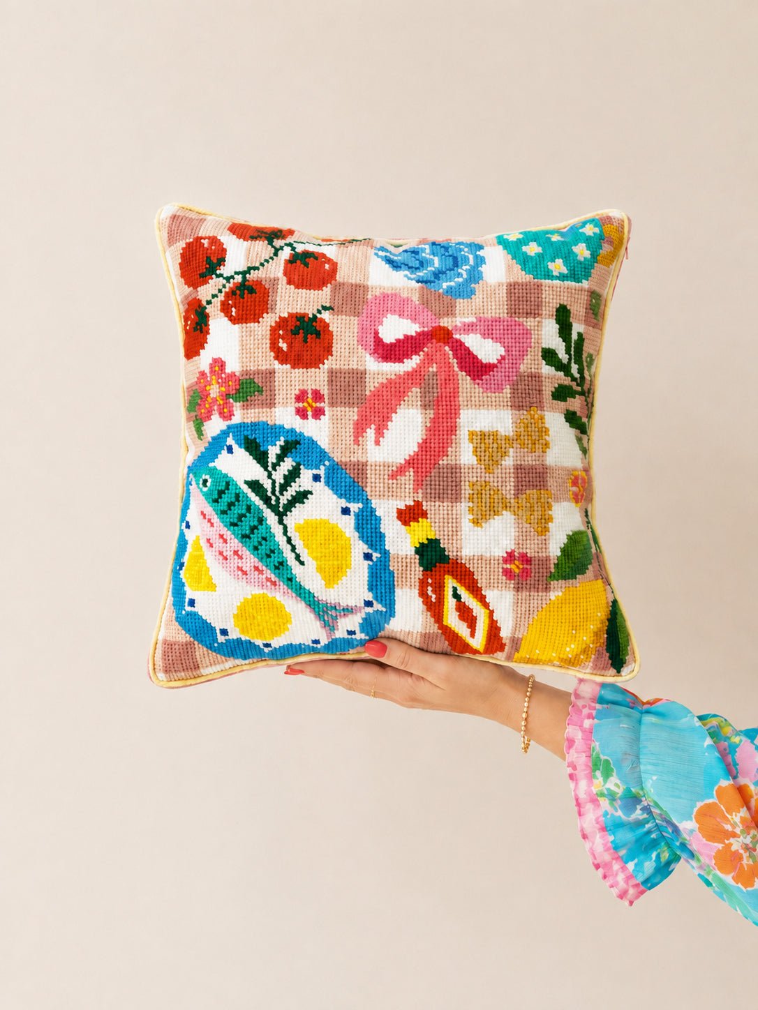 Sunday Picnic Needlepoint Cushion Kit