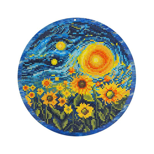 Diamond Painting Flower Field And Starry Night
