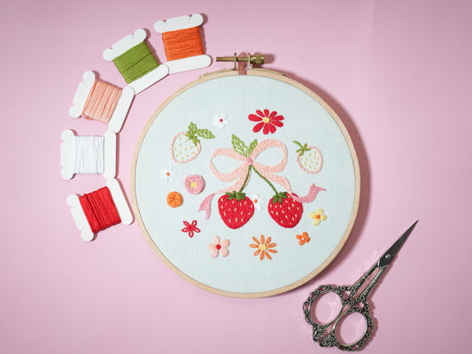 Sweet Strawberry Embroidery Kit