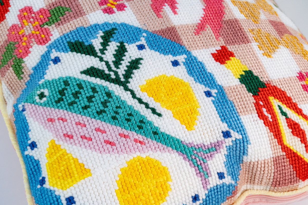 Sunday Picnic Needlepoint Cushion Kit