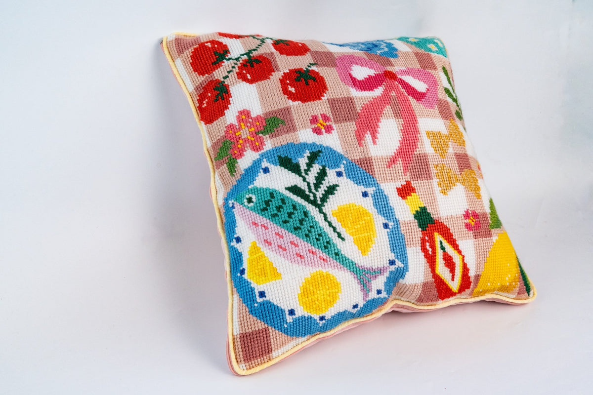 Sunday Picnic Needlepoint Cushion Kit