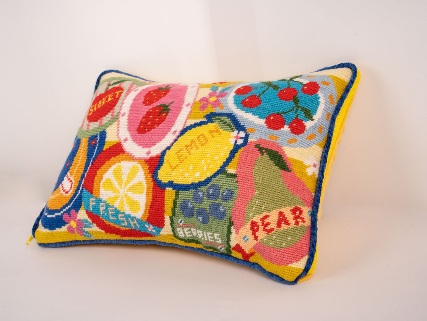 Market Morning Needlepoint Lumbar Pillow Kit
