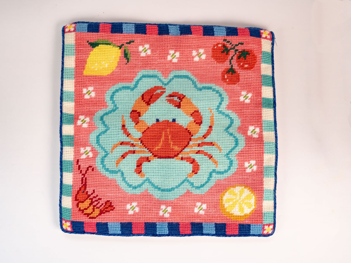 Seaside Supper Needlepoint Cushion Kit