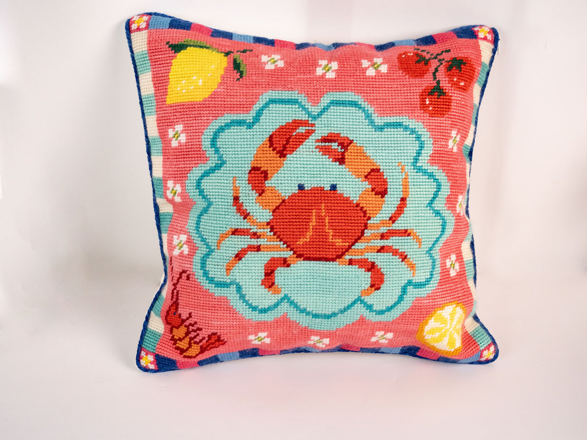 Seaside Supper Needlepoint Cushion Kit