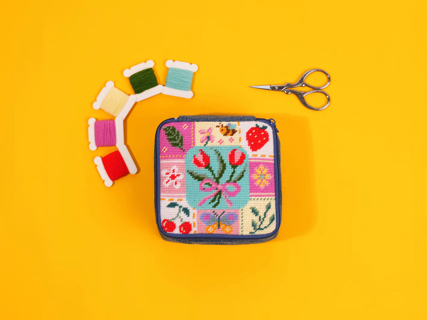 Blooming Patchwork Half-Stitc Kit