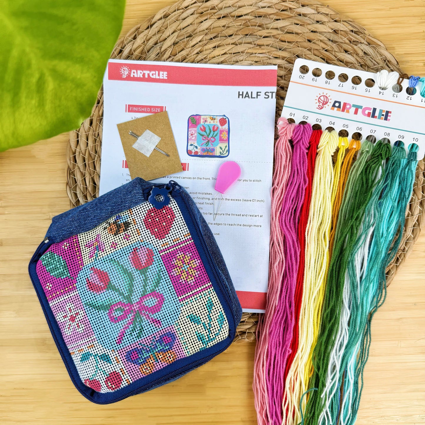 Blooming Patchwork Half-Stitc Kit